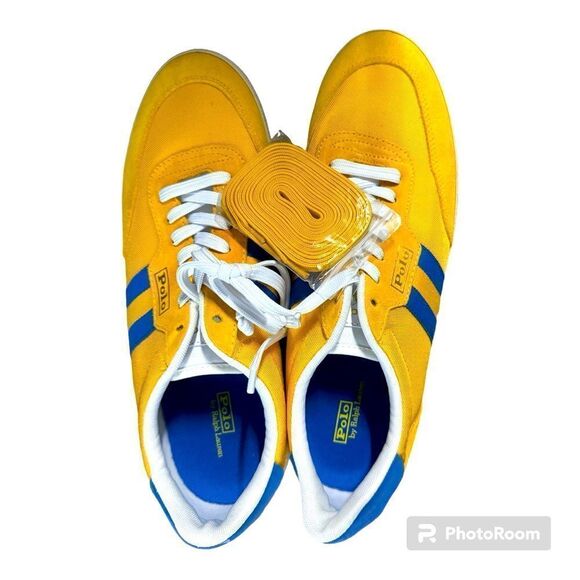 POLO Ralph Lauren Men’s Sneakers in Yellow. Size 13 NEW $159 - Picture 2 of 4